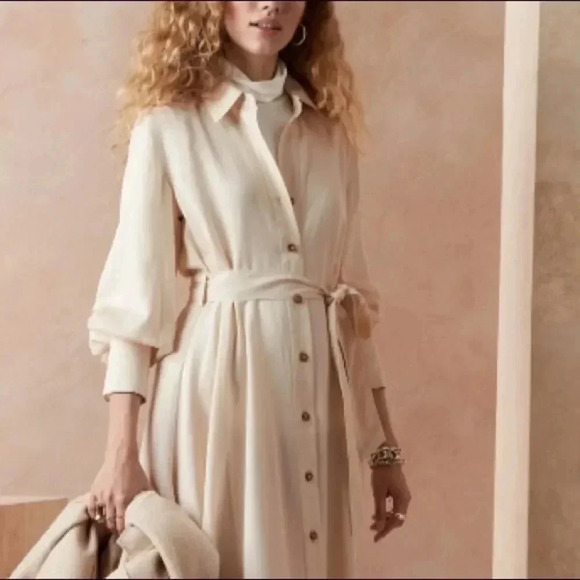 Banana Republic Belted Tencel Shirtdress - Picture 2 of 15